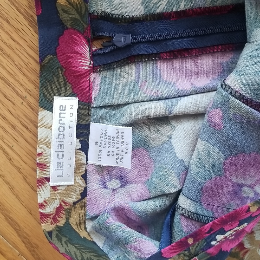 Vintage Liz Claiborne Floral Maxi Skirt - Pink and Green - Picture 3 of 6